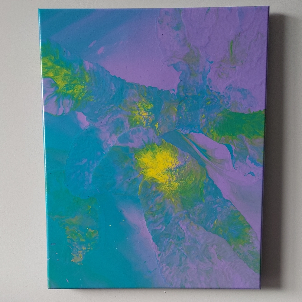 Bold Color Collection 2022 "B" Original Paint Pour Painting